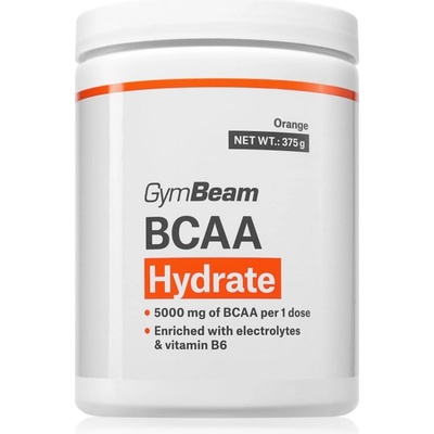 GymBeam BCAA Hydrate комплекс от аминокиселини за подпомагане на спортните постижения вкус Orange 375 гр