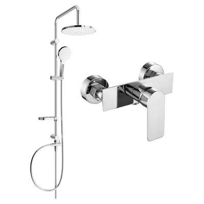 Mexen Erik повърхностен душ комплект с дъждовна глава и душ батерия Alexa, хром - 71240205-00 (71240205-00)