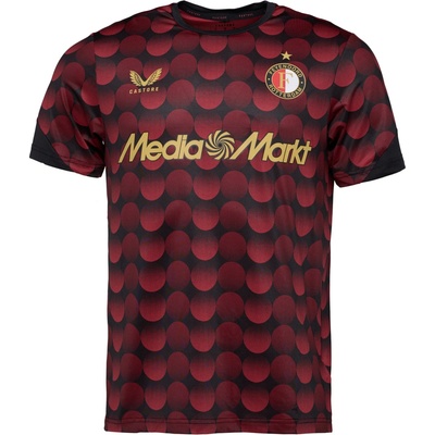 Castore Feyenoord home pre match SS TEE vínová čierna zlatá