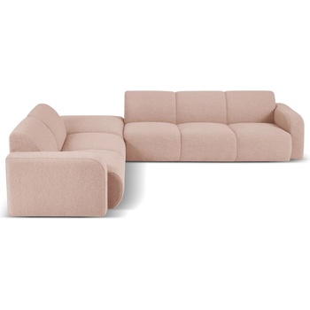 Micadoni Розов ъглов диван от плат букле (ляв ъгъл) Molino - Micadoni Home (MIC_LC_L_101_F1_MOLINO3)