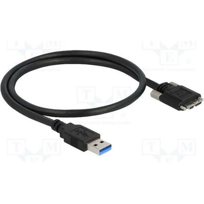 Delock 87798 USB A vidlice USB B micro vidlice zlacený 0,5m černý
