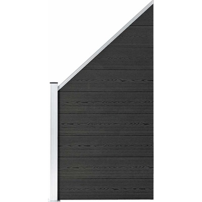 OMAXI Plotový dílec WPC 95 x (105–180) cm šedý 813653