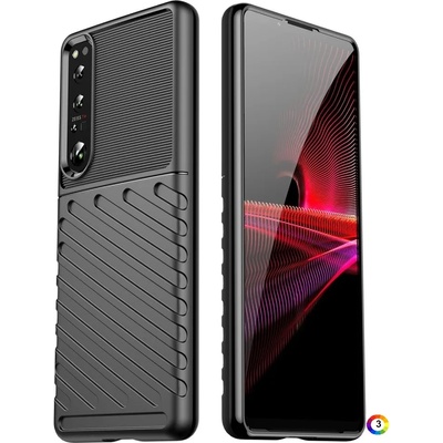Sony Xperia 1 IV Удароустойчив Twill Texture Калъф и Протектор