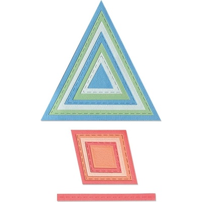 Sizzix Framelits 13 ks Geo Trojúhelníky a kosočt
