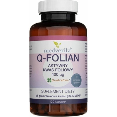 Medverita Q-Folate Active Kyselina listová 400 mcg 120 kapsúl