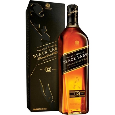 Johnnie Walker Black Label 12y 40% 1 l (kartón)