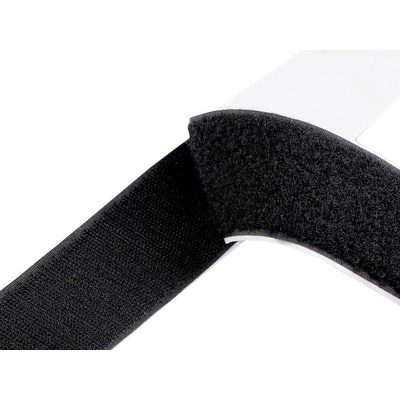 Suchý zip háček + plyš samolepicí šíře 50 mm METRÁŽ - černá