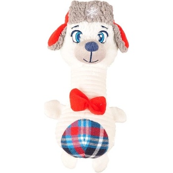 Flamingo Vianočný polárny medveď plyšový pre psov 27 cm