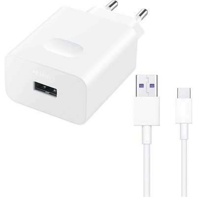 Huawei CP404B Променливотоково зарядно устройство с USB гнездо 22, 5 W, PD бързо зарядно устройство + кабел Type-C, БЯЛО 55033322 / 55033325 (55033322 / 55033325)