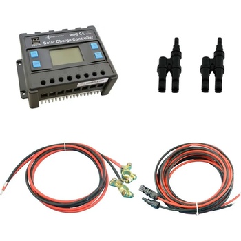 Image 1 of Solartronic Комплект за соларна система - контролер 20a, кабел за контролер за 2 соларни модула фотоволтаична самостоятелна система (set-20a-s-k)