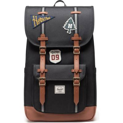 Herschel Дневна раница Herschel Little America Backpack Daypack - Patches Black - размер One Size (502-7847-3911)
