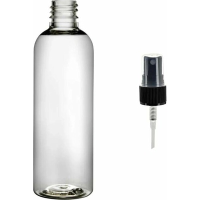 Via Plastová lahvička čirá s Černým kosmetickým rozprašovačem 100 ml