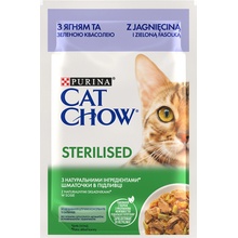 Cat Chow Sterilised jahňacie a zelené fazuľky 26 x 85 g