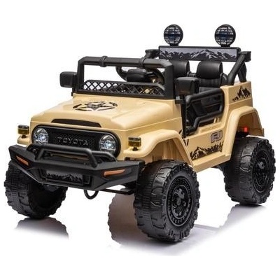 Dětské elektrické auto Toyota FJ Cruiser hnědožlutá/khaki