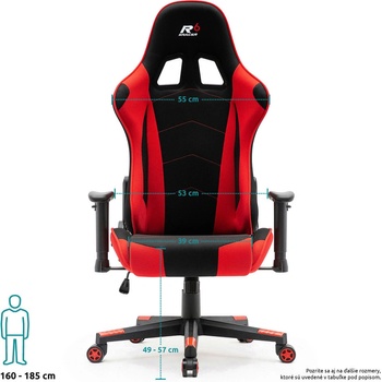 SRACER R6 čierna-červená
