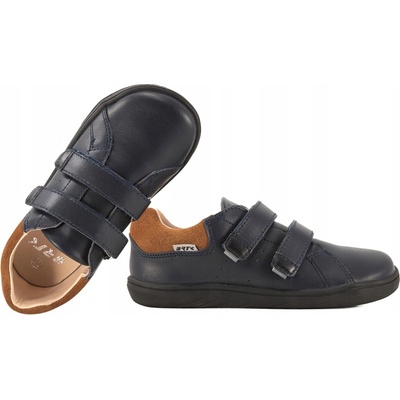 Bartek polobotky 8600356 kožené barefoot boty na suchý zip pro chlapce