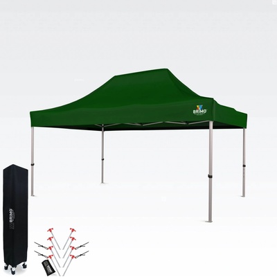 BRIMO Zahradní párty stan 3x4,5 m bez stěn Zelená S. Alu