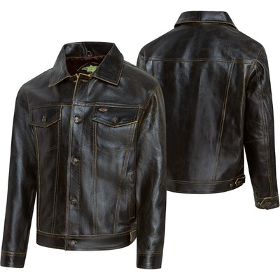 Stars & Stripes Bunda kožená Brando pánská černá – Zbozi.Blesk.cz