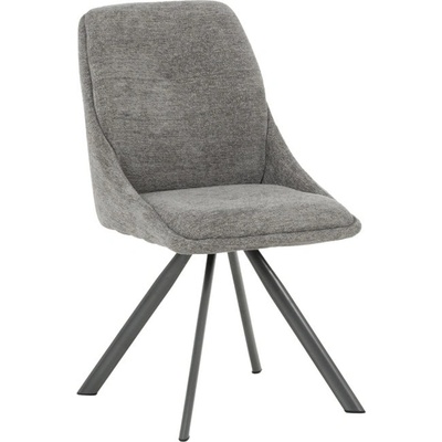 Carmen Трапезен стол Carmen LONDON 2, до 120kg. , дамаска, прахово боядисана метална база, сив (bt-3532370)