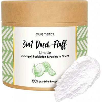 puremetics Solný peelingový prášek do sprchy Lime