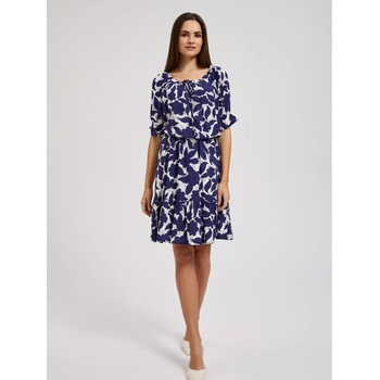 Moodo Лилава флорална рокля с накъсани ръкави Moodo Moodo | Lilav | ЖЕНИ | XS