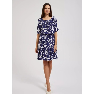 Moodo Лилава флорална рокля с накъсани ръкави Moodo Moodo | Lilav | ЖЕНИ | XS