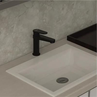 Inter Ceramic Стоящ смесител за умивалник ICF 195053B, месинг, черен мат, 16.2x15.2см (195053B)