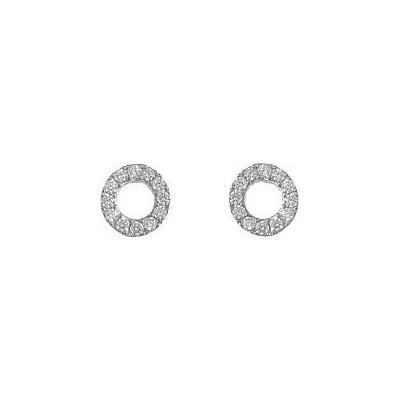 INFINITYSILVER Zlaté náušnice biele kolieska Au585/1000 ABKE236BZs1,35