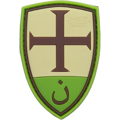Plastové 3D patche 3D gumová nášivka CRUSADER SHIELD Patch - MC