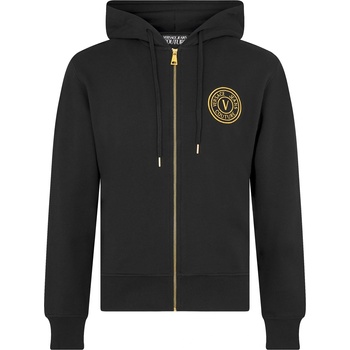 Versace Суичър VERSACE JEANS COUTURE Foil Stamp Zip Hoodie - Black G89