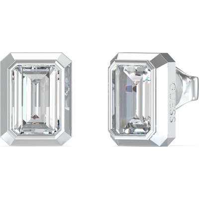 Guess hranaté oceľové náušnice 4G Light JUBE05250JWRHT/U