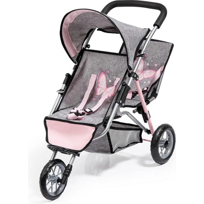 BAYER Design 39133AA Duo dvojče jogger Šedá Růžová