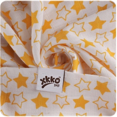 KIKKO Bambusová osuška XKKO BMB 90x100 Little Stars Orange 1ks