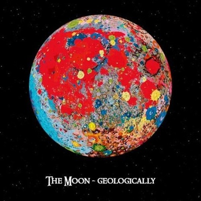(D) 3D pohľadnica štvorec The Moon Geologically