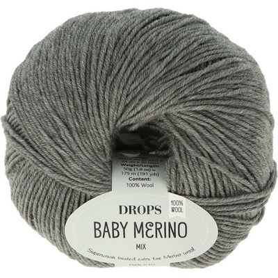 Drops Baby Merino MIX 19 sivá