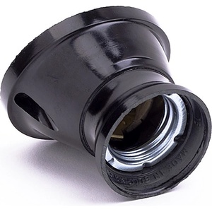 Naiden Kirov Фасунга Е27 НК, Стенна Наклонена, Черна, 4А, 250v, 200° С (m055002)