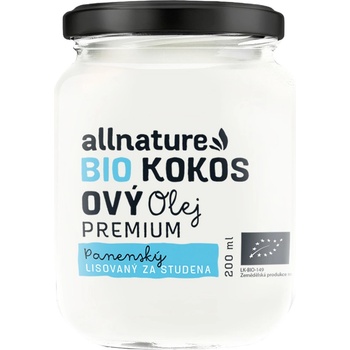 Allnature BIO kokosový olej Premium 0,25 l