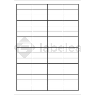 Labelea Samolepiace etikety 48,3x16,9 mm biele papierové, na hárku A4, pre laserovú a atramentovú tlač, Farba etikiet Biela, Počet hárkov v balení 1000 EPM048016W064J
