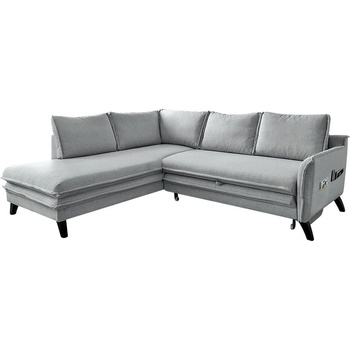 Miuform Светлосив ъглов разтегателен диван ляв ъгъл, Charming Charlie - Miuform (Charming Charlie HAEECL-2QR LIN16)