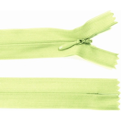 Spirálový zip no.3 skrytý nerozepínací 20cm - více barev color: 634 světle zelená