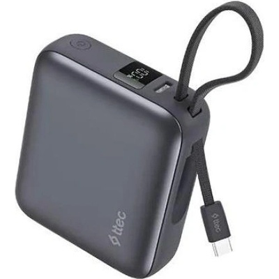 Ttec Външна батерия Ttec - ReCharger Mini LCD, 10000 mAh, сива (8694470004860)