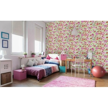 DIMEX ART s. r. o Луксозна флизелинова тапета розови ливадни цветя