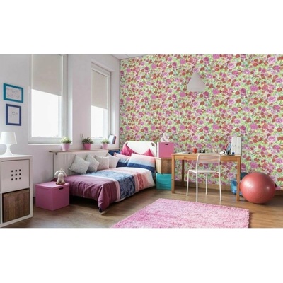 DIMEX ART Луксозна флизелинова тапета розови ливадни цветя
