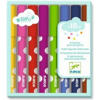 Image 1 of DJECO - Комплект флумастери тип четка за най-малките - 8 броя (DJ09001)