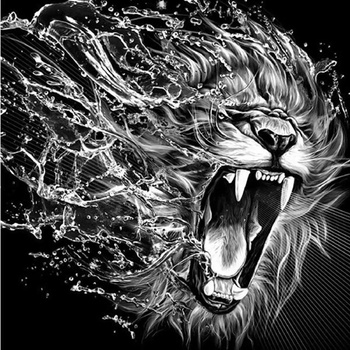 Norimpex - Puzzle Diamant painting: The roar of the beast 30x40 cm - 1 - 39 piese