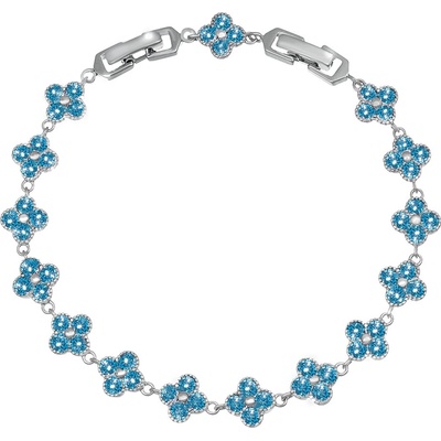 CRYSTalp Krásny náramok s modrými kvietkami 22289.AQU.R