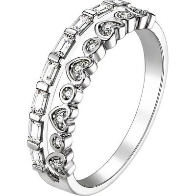 Zlaton Prsten bílé zlato s diamantem srdce 000372411237
