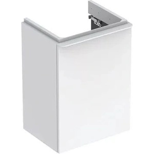 Geberit Долен шкаф Geberit Smyle Square за стенен умивалник, бял, 1 врата, ляв ограничител, 45 см (500.351.00.1)