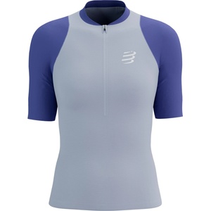 Compressport Дамска тениска Compressport Women's Trail Racing Postural S/S Top Running shirt - Lavender / Orient Blue (916-3351-0313)