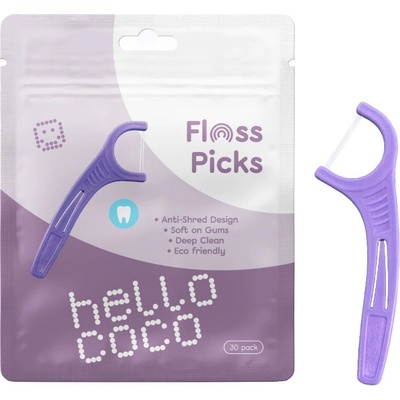 Hello Coco Floss Picks nit v držáku 30 ks – Zbozi.Blesk.cz